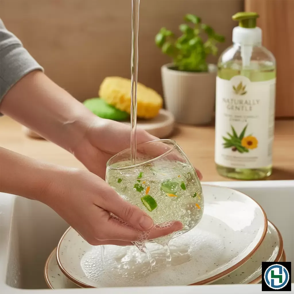 Nước rửa chén dạng gel thường chứa thành phần an toàn cho da tay