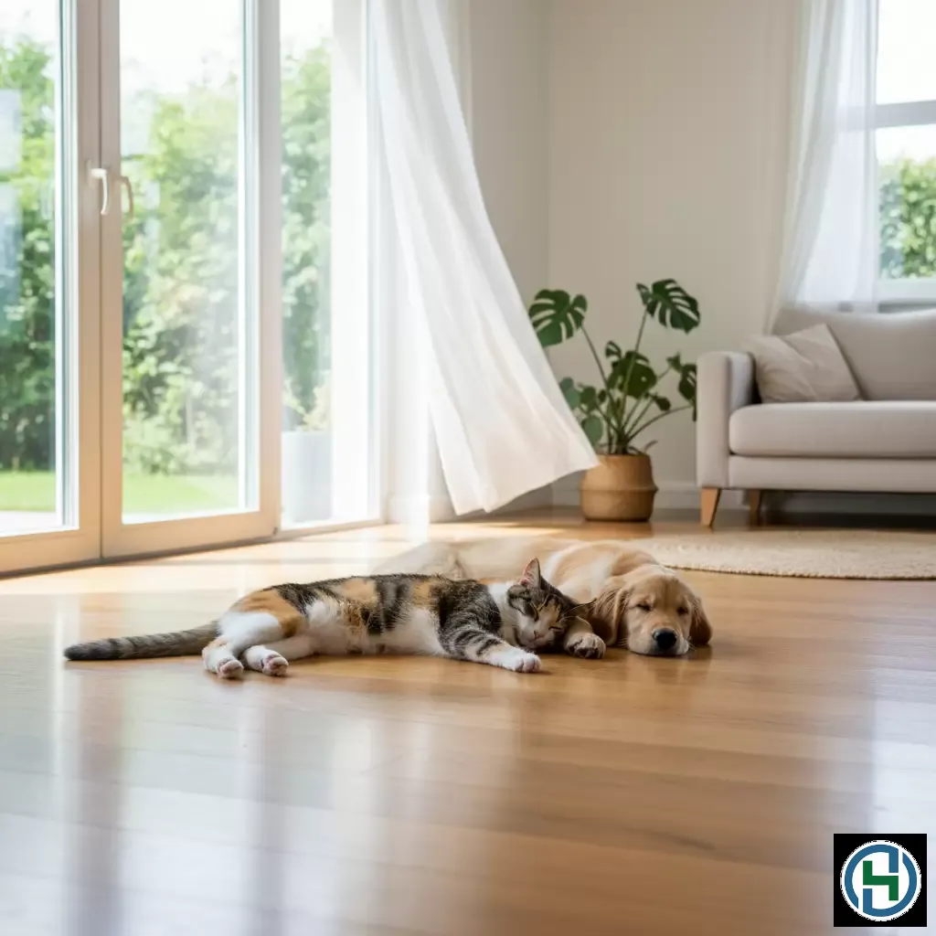 gemini_image_1770256397 Môi trường sống sạch sẽ và an toàn là yếu tố quan trọng đối với sức khỏe thú cưng