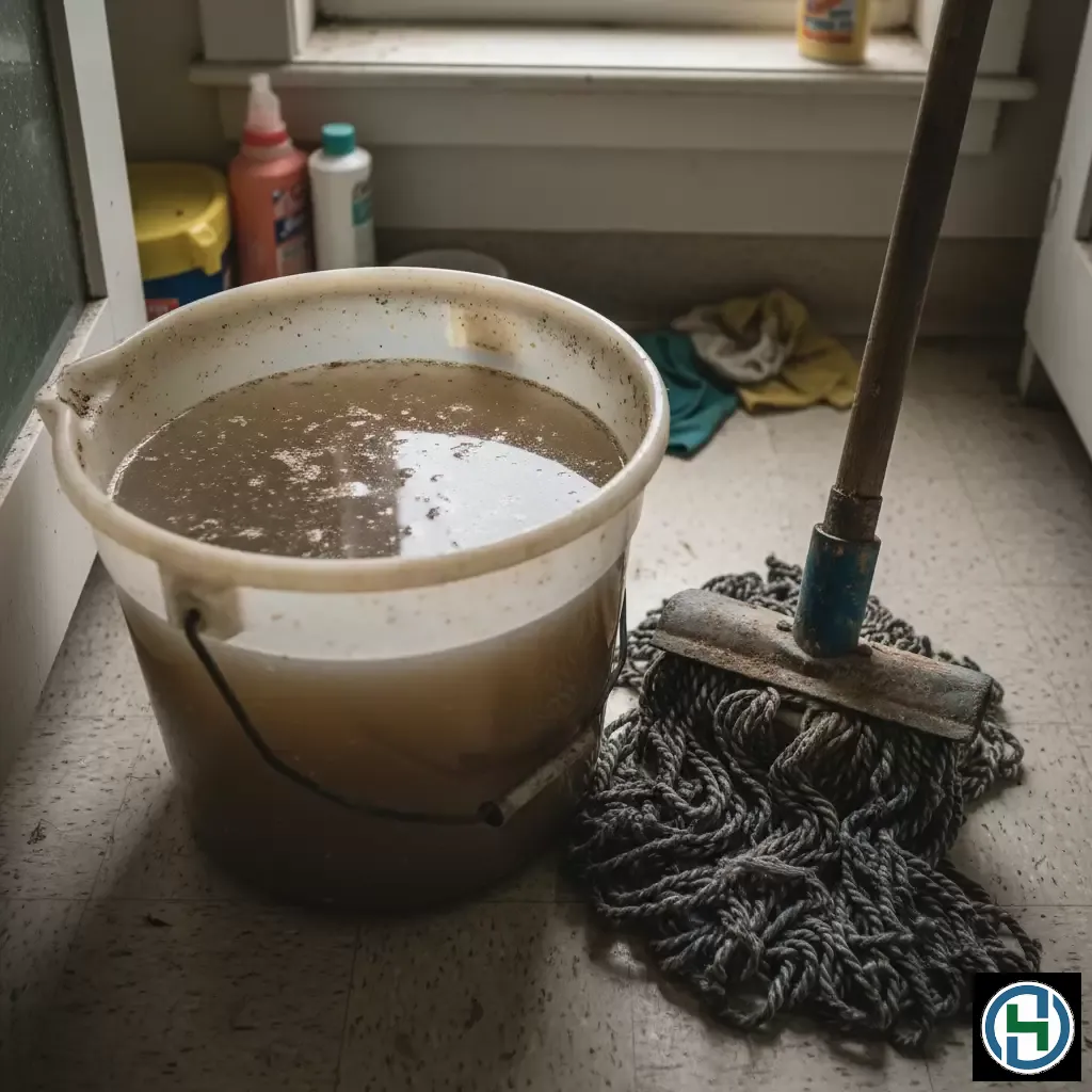 Sử dụng nước lau sàn bẩn khiến vi khuẩn phát tán khắp nhà