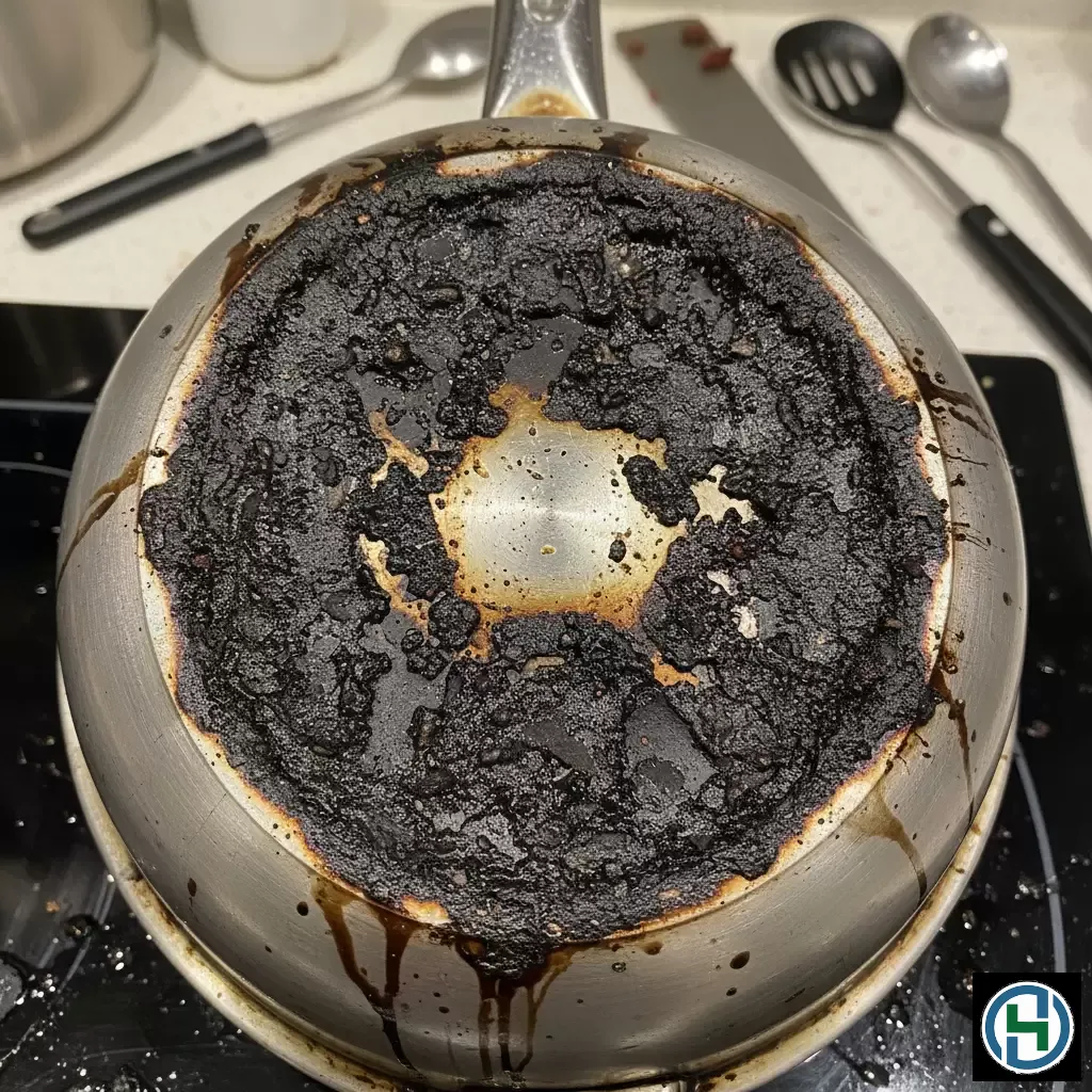 Vết cháy đen cứng đầu dưới đáy nồi là nỗi ám ảnh của nhiều người nội trợ