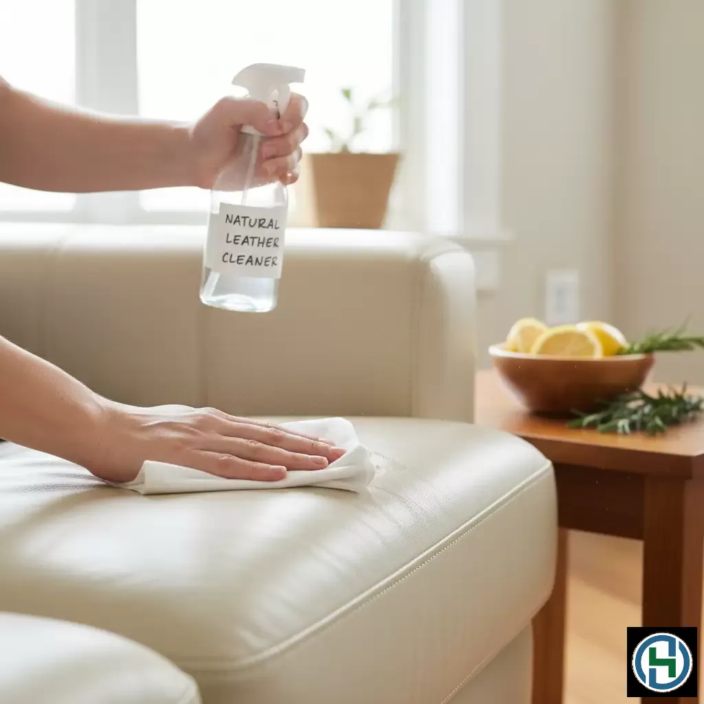 gemini_image_1770260184-1 Hỗn hợp giấm và dầu oliu giúp bề mặt da sofa sạch bóng và mềm mại