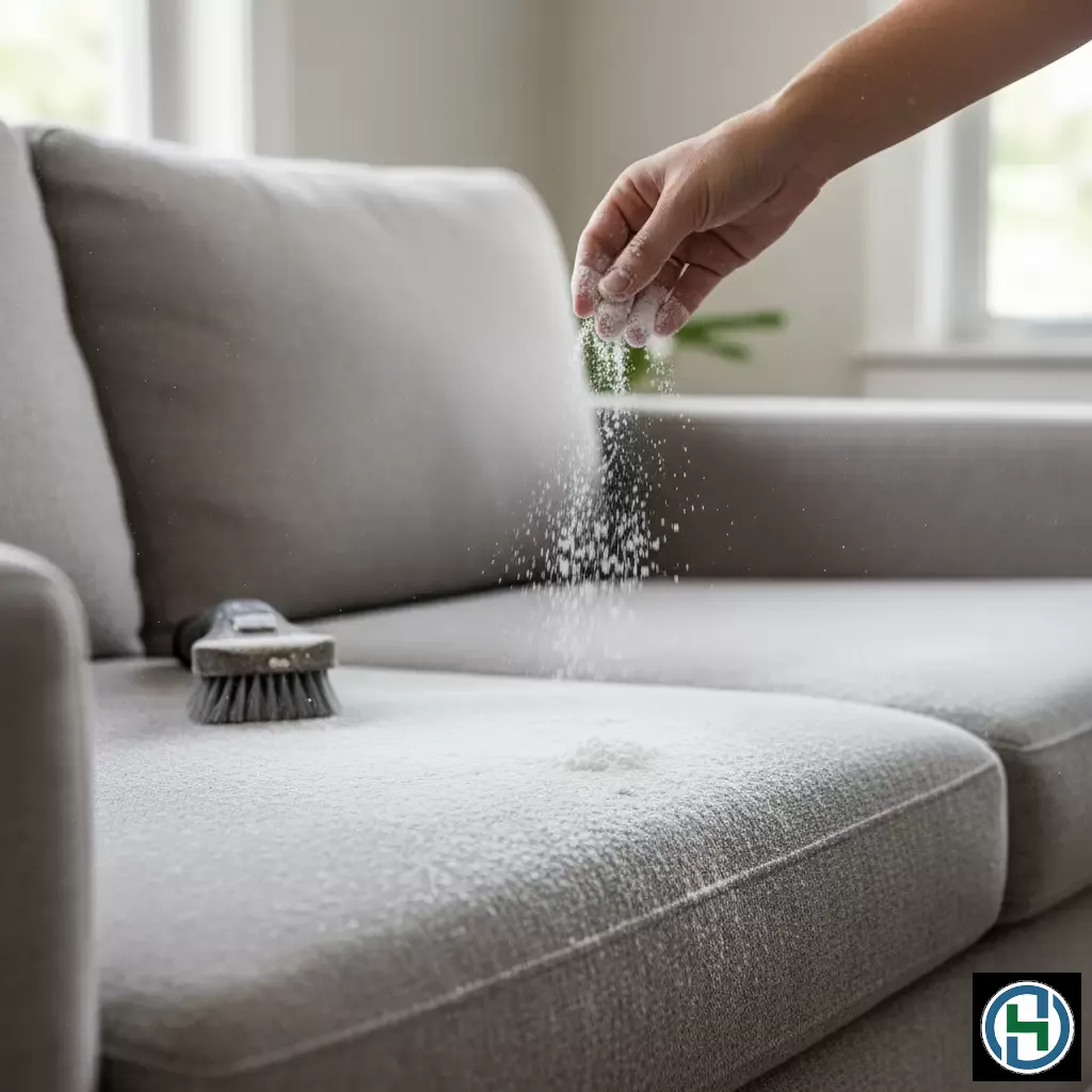 gemini_image_1770260184 Sử dụng baking soda là phương pháp làm sạch khô an toàn cho các loại sofa vải nhạy cảm