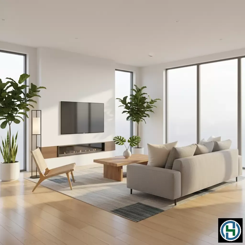 gemini_image_1770266020 Không gian phòng khách sạch thoáng mang lại cảm giác dễ chịu cho gia đình