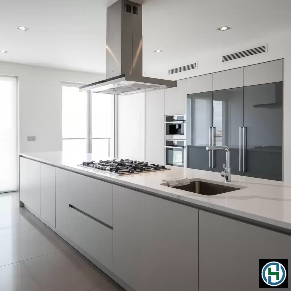 Khu vực bếp sạch bóng giúp mang lại cảm hứng nấu nướng những món ăn ngon ngày Tết