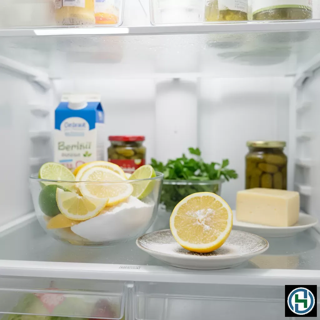 Baking soda và chanh là bộ đôi hoàn hảo để khử mùi hôi tủ lạnh hiệu quả