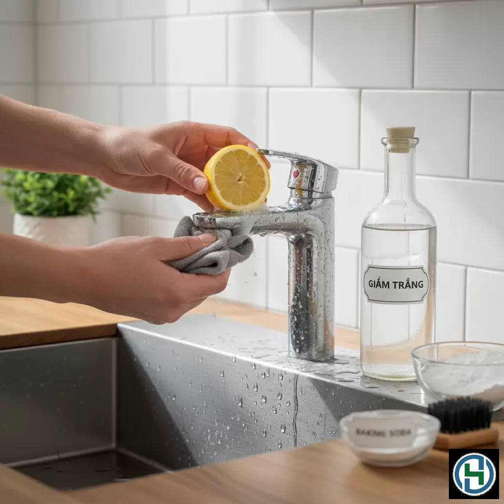 Sử dụng nguyên liệu tự nhiên giúp tẩy sạch cặn vôi một cách an toàn và thân thiện