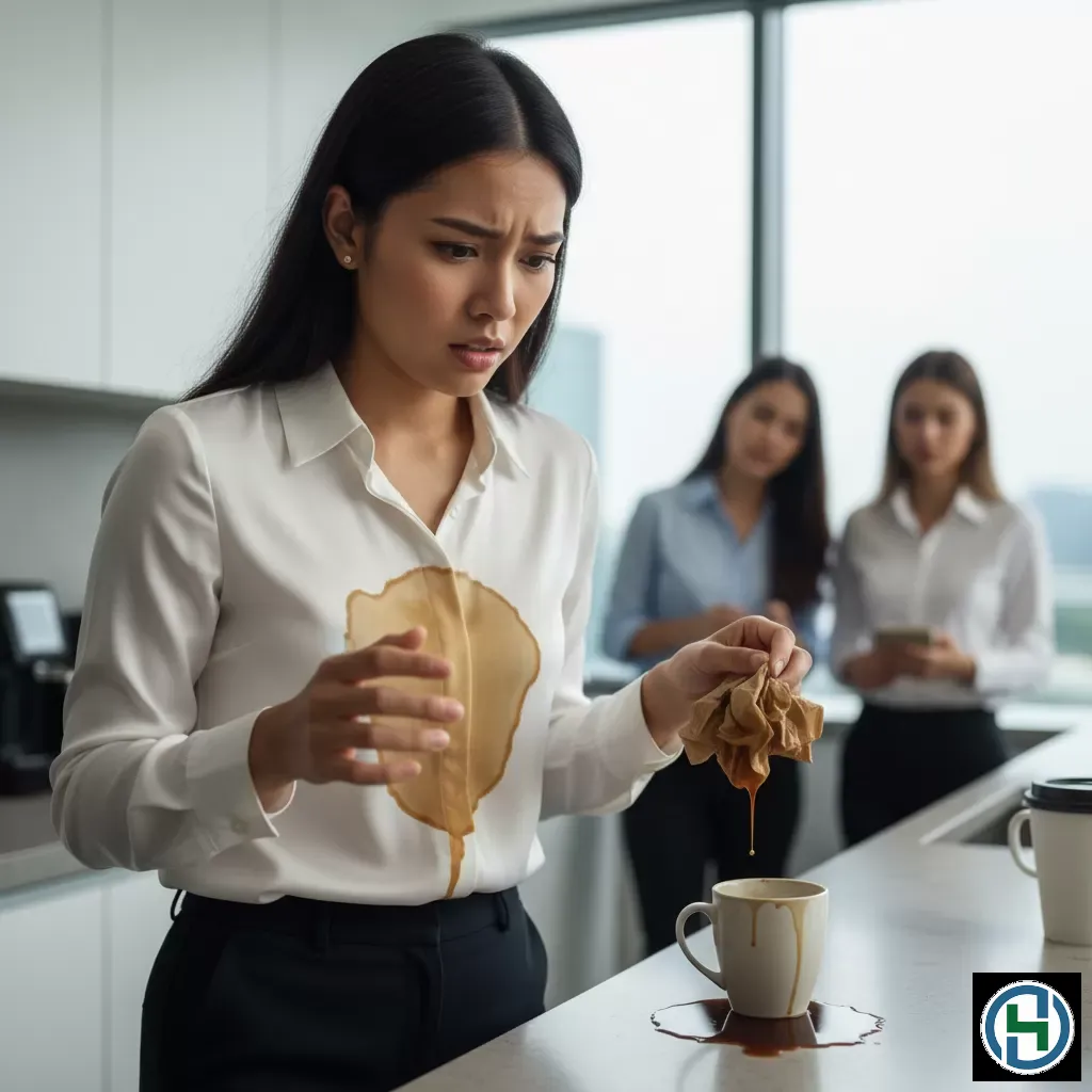 Vết bẩn bất ngờ có thể gây ảnh hưởng đến sự tự tin trong công việc
