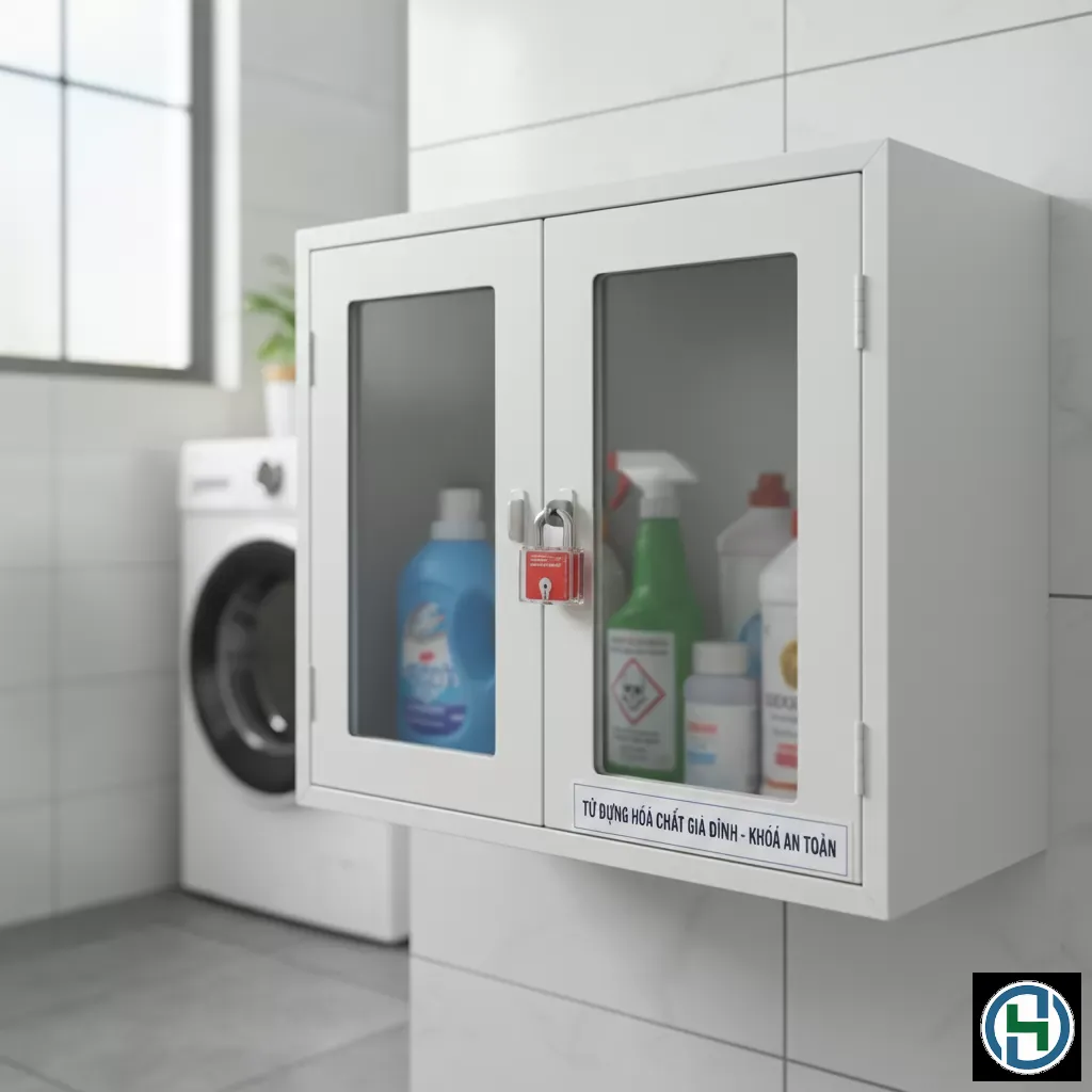 Lưu trữ hóa chất trong tủ có khóa là nguyên tắc an toàn tối thượng