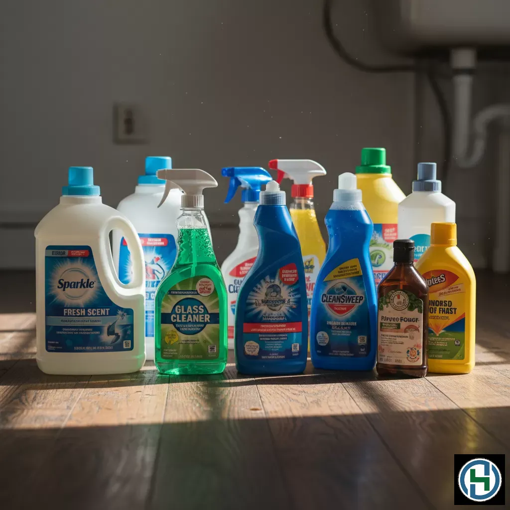 Các loại hóa chất tẩy rửa gia dụng cần được lưu trữ cẩn thận để tránh nguy hiểm