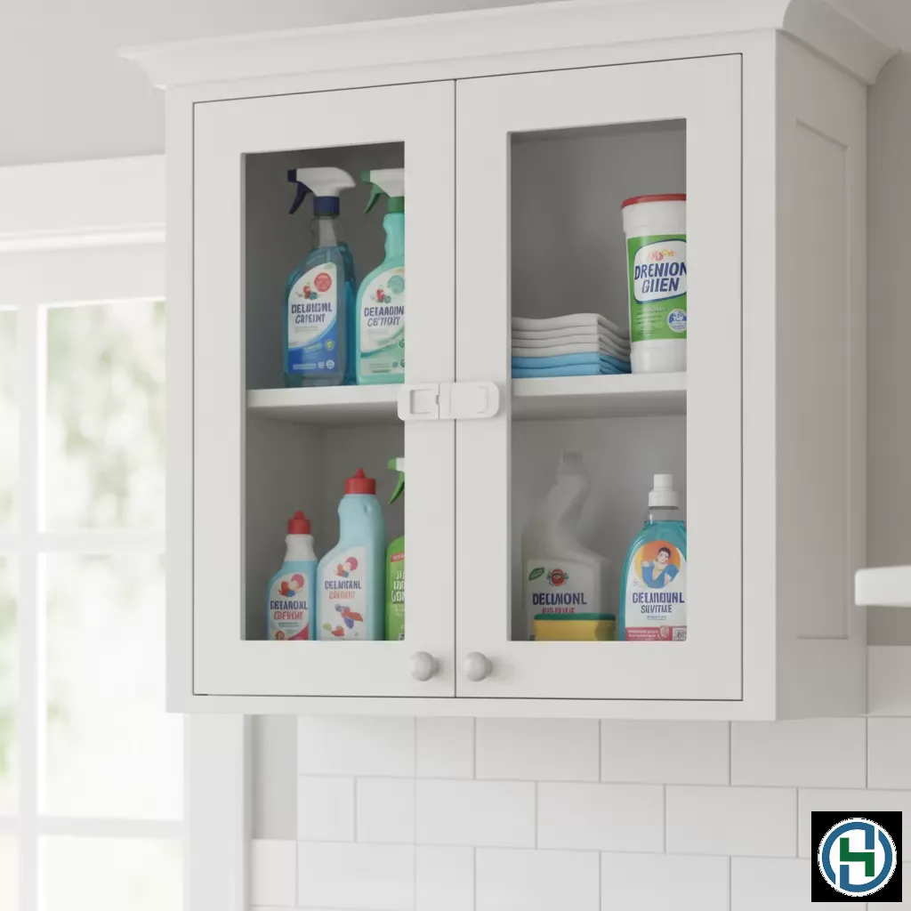 Lưu trữ hóa chất trong tủ có khóa an toàn ngoài tầm với của trẻ