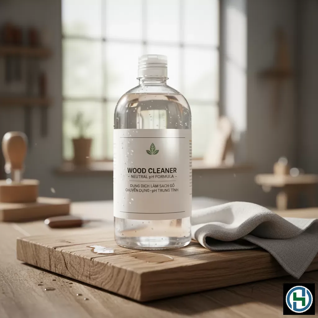 Các sản phẩm tẩy rửa chuyên dụng có độ pH trung tính là lựa chọn an toàn cho bề mặt gỗ