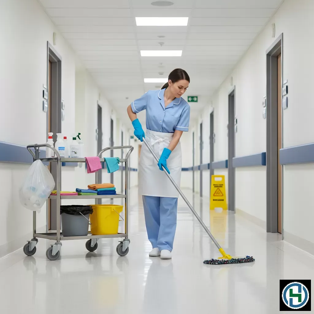 Công tác vệ sinh tại bệnh viện đòi hỏi sự tỉ mỉ và hóa chất chuyên dụng đúng chuẩn