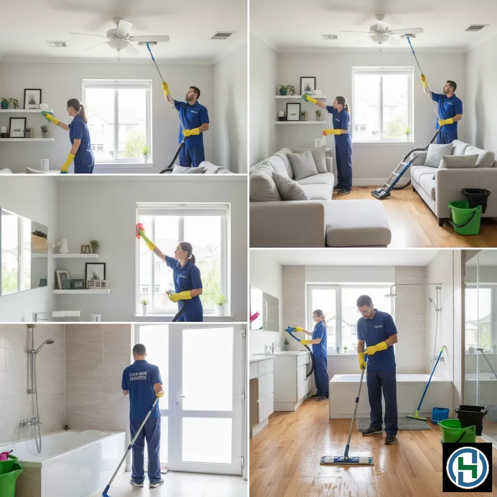 Quy tắc dọn dẹp từ trên xuống dưới giúp tránh làm bẩn lại các khu vực đã vệ sinh