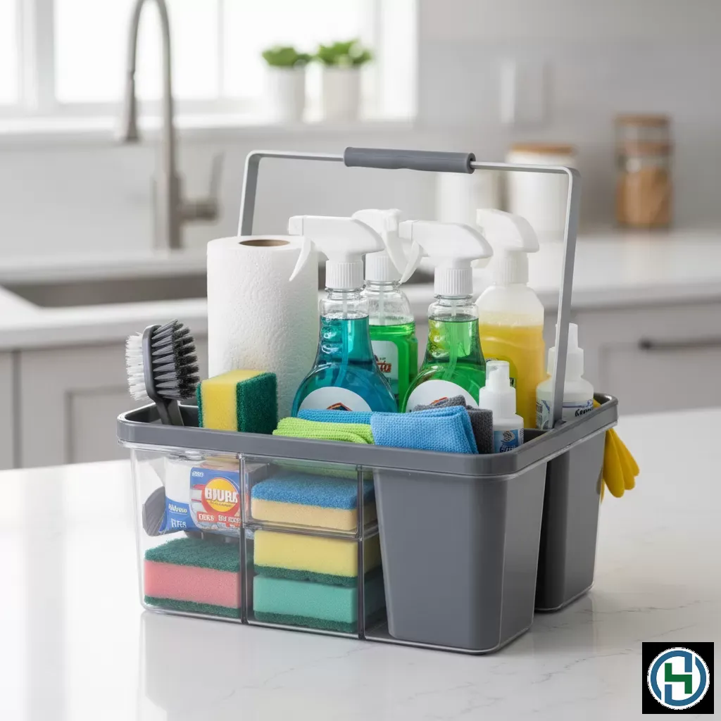 Sử dụng giỏ có ngăn chia giúp việc quản lý và sử dụng dụng cụ trở nên khoa học hơn