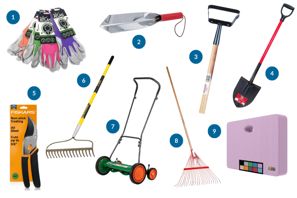 Trang bị đầy đủ dụng cụ giúp việc vệ sinh khu vườn trở nên nhanh chóng và chuyên nghiệp hơn