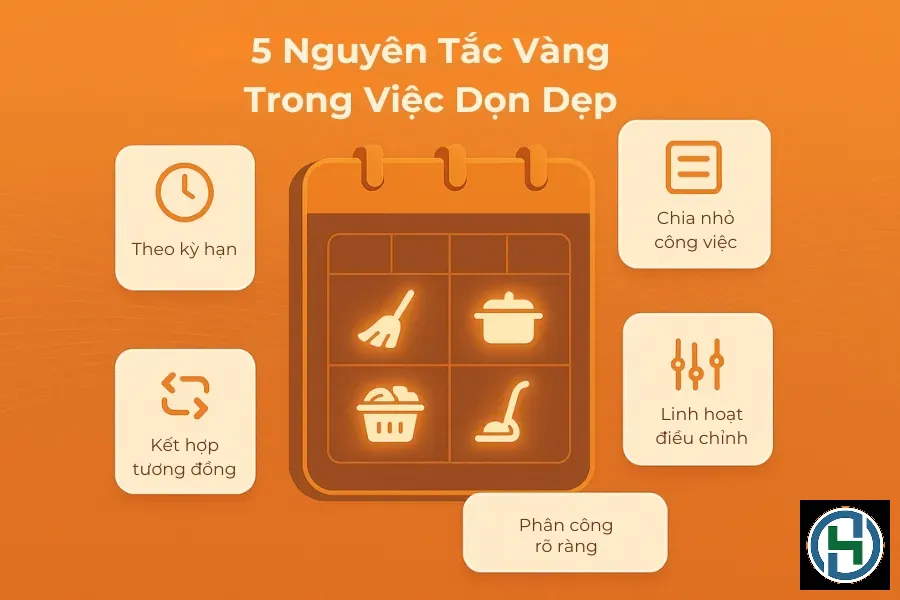 Lên lịch trình cụ thể giúp việc dọn dẹp trở nên nhẹ nhàng hơn