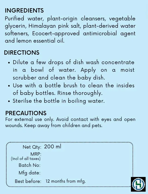 baby_dish_label_2 Luôn kiểm tra kỹ bảng thành phần để tránh các hóa chất độc hại như Paraben hay hương liệu tổng hợp