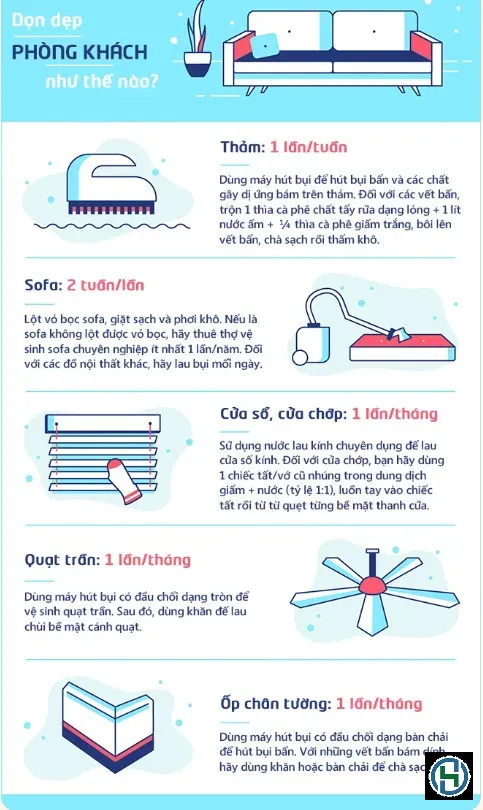 Tuân thủ thứ tự dọn dẹp giúp tiết kiệm thời gian và đảm bảo độ sạch tối đa