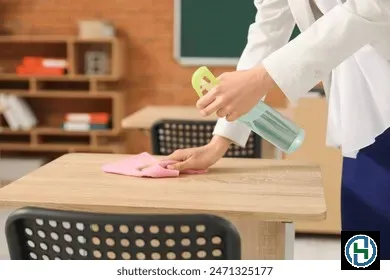 Sử dụng dung dịch vệ sinh sinh học để làm sạch bàn ghế học tập một cách an toàn