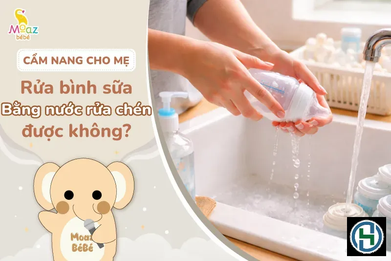 Nước rửa chén thiên nhiên cao cấp hoàn toàn có thể làm sạch bình sữa hiệu quả và an toàn