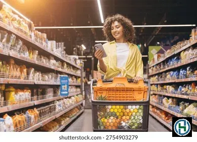 young-woman-shopping-groceries-pushing-260nw-2754903279 Lựa chọn HCleaner giúp tiết kiệm chi phí sinh hoạt đáng kể cho gia đình